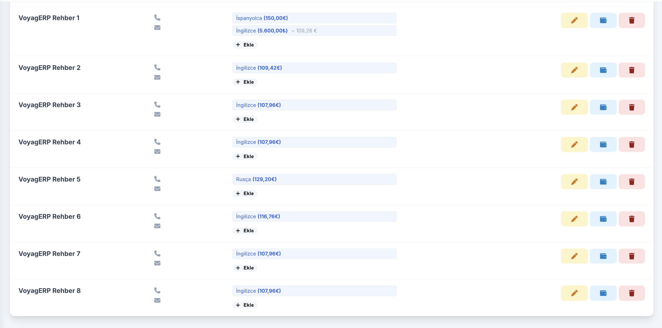 VoyagERP Rehber ve Tedarikçi Yönetimi